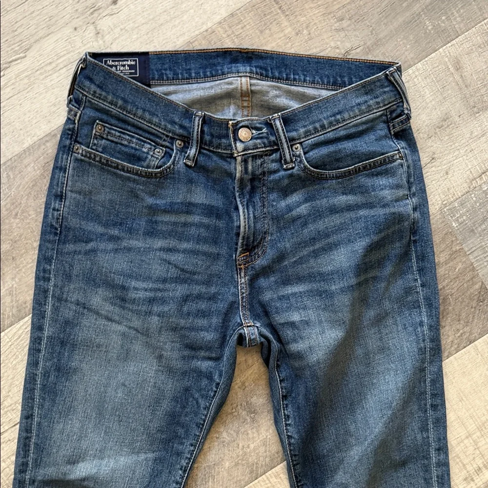Abercrombie & Fitch Dark blue athletic slim stretch Jeans - Picture 5 of 7